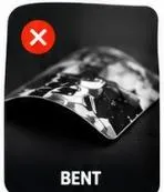 Bent card — unprotected